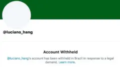 Conta retida no Twitter de Sarah Winter