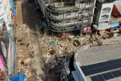 สภาพความเสียหายใจกลางเมืองหาดใหญ่ จ.สงขลา หลังน้ำลด ถ่ายเมื่อ 29 พ.ย.