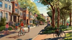 Ilustración de la ciudad que quiere construir en California un grupo de multimillonarios de Silicon Valley