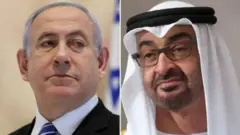 بنیامین نتانیاهو، نخست وزیر اسرائیل و محمد بن زاید، ولیعهد ابوظبی