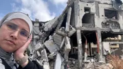 Casa destruida en el norte de Gaza.
