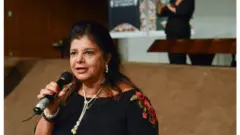 Luiza Trajano, em audiência no Senado, em 2017,