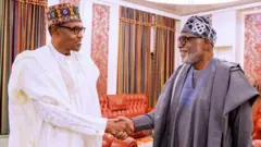 Aarẹ Buhari ati gomina Akeredolu
