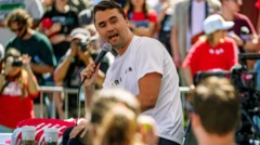Charlie Kirk en el evento en Utah