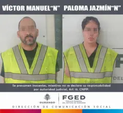 Uma ficha de detenção mostra Víctor Manuel “N” e Paloma Jazmín “N”
