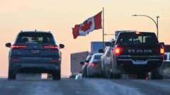 Автомобли на границе США и Канады