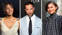 Collage of Ayo Edebiri, Noah Wyle and Zendaya