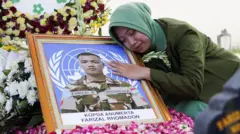 pusara Farizal Rhomadon, seorang prajurit TNI yang meninggal dunia saat bertugas sebagai pasukan penjaga perdamaian di Lebanon.