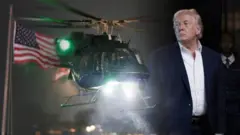 美國總統特朗普與抓捕馬杜羅的直升機