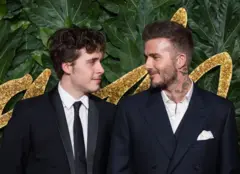 Brooklyn y David Beckham