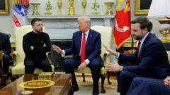 Image show Trump, Vance and Zelensky