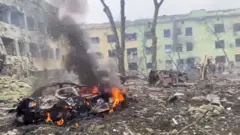 被轟炸的烏克蘭醫院