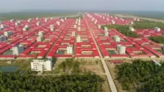 নোয়াখালির ভাসানচর। যেখানে এক লাখ রোহিঙ্গার স্থানান্তরে চেষ্টা করছে সরকার।