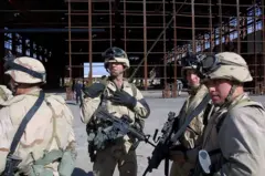 نیروهای ویژه آمریکا در پایگاه بگرام