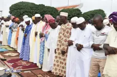 Musulmi na sallar Idi a kudancin Najeriya.