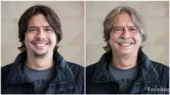 Un ejemplo del filtro de "Edad" de FaceApp