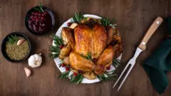 prato com frango especial de natal