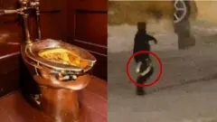 फक्त पाच मिनिटात नेलं सोन्याचं कमोड 