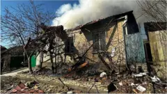 One of di building wey missiles strike for Ukraine
