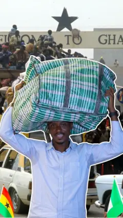 Otu nwoke bu akpa 'Ghana-must-go' ngwongwo juru n'ime ya n'isi