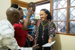 Floriane Irangabiye asuhuzanya n'abunganizi be mu mategeko 