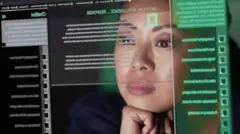 Mujer frente a una pantalla