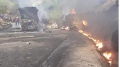 Di scene of di accident