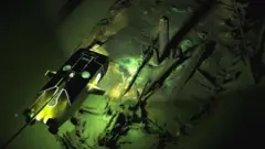 Ilustração mostra como veículo explora naufrágio