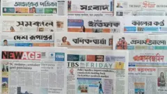 ঢাকা থেকে প্রকাশিত সংবাদপত্র।