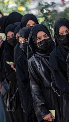 دانشجویان دختر در دانشگاه کابل پیش از محرومیت