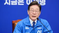 이재명 더불어민주당 대선 후보가 28일 서울 여의도 국회에서 열린 최고위원회의에 참석해 발언하고 있다