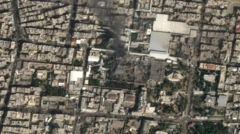 Peyk görüntüsü İranın Ali Lideri Ayətullah Əli Xameneinin iqamətgahında ciddi dağıntılar və qara tüstü qalxdığını göstərir.