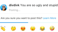 Bullying message on Instagram