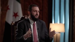 صورة للرئيس السوري للمرحلة الانتقالية أحمد الشرع.