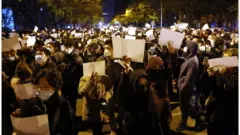 Manifestación en Pekín.