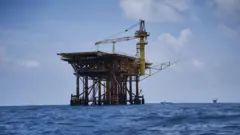 Plataforma de petróleo offshore no Golfo do México