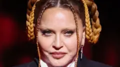 Madonna speaks at the Grammy Awards on 5 February, 2023