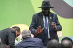 ፕረዚደንት ሳልቫ ኪር ምስ ኤርትራዊ መዘናኡ ኢሳይያስ ኣፍወርቂ