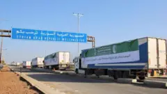 کاروان کمک زمینی عربستان به سوریه از مرز اردن