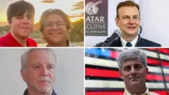 Kuva hejuru ibumoso ujya iburyo: Shahzada na Suleman Dawood, Hamish Harding, Paul-Henry Nargeolet na Stockton Rush