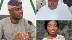 aworan gomina makinde atawon ọdọbinrin Barakat ati Grace