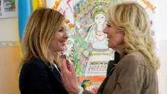 Jill Biden and Olena Zelenska
