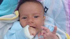 Foto bayi mungil bernama Jamal al-Kaferna yang diambil tak lama setelah dia lahir pada Agustus 2023