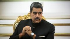 ベネズエラの大統領、ニコラス・マドゥロ。