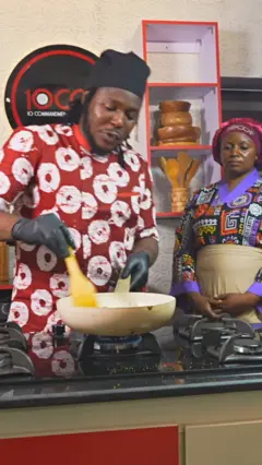 Chef Oxman Francis teaching a student