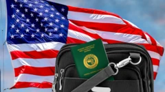 American flag wit Nigerian passport
