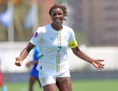 Mama Diop, capitaine du jour et auteur d'un doublé.