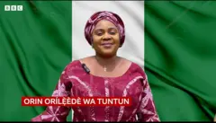 Aworan obinrin to n kọ orin Naijiria tuntun