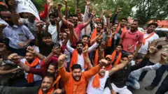 রাজস্থানে এক হিন্দু যুবকের হত্যাকান্ডের ঘটনায় দিল্লিতে বিজেপির বিক্ষোভ
