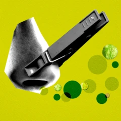 Buruna takılmış bir mandal